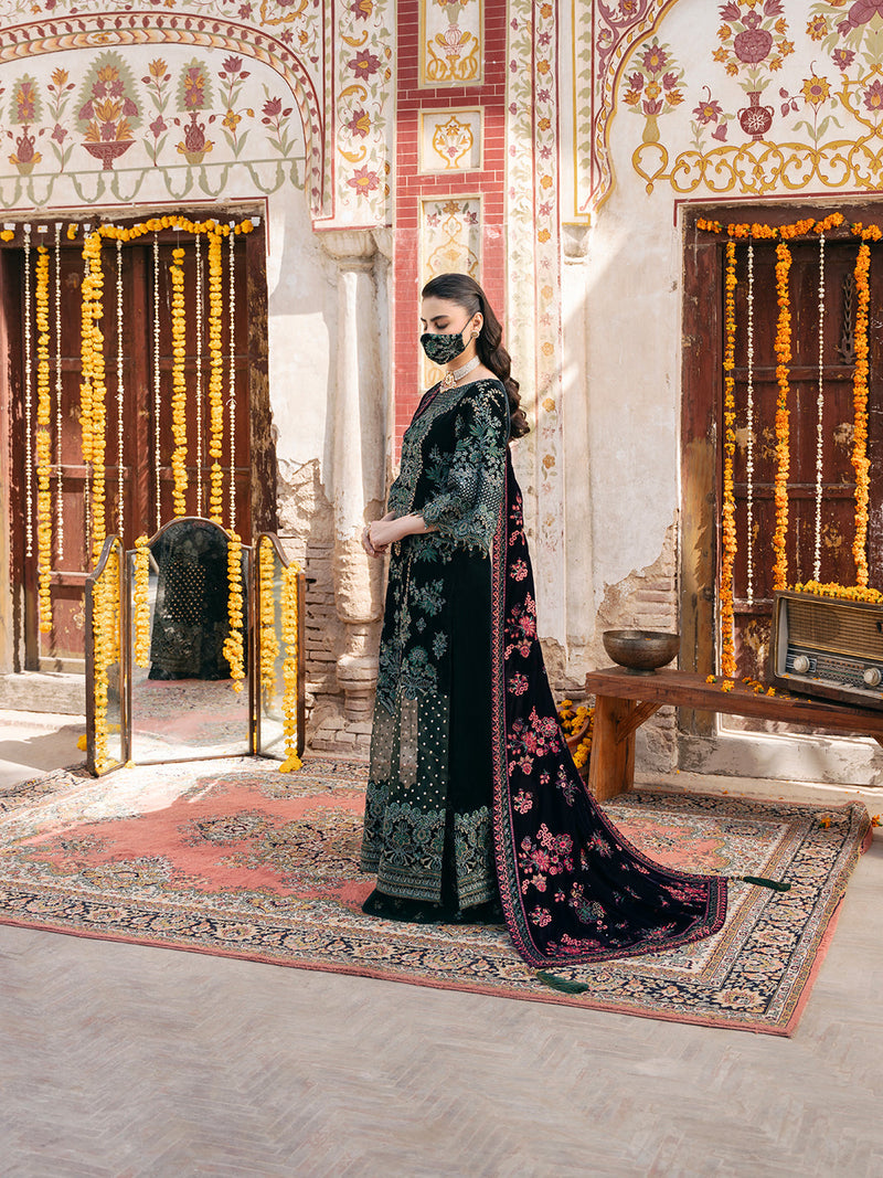 Flossie | Siara Velvet Formals | V-102 - B by Flossie - Designer Dress - Type: Ladies Clothes - Available at Libayah - 100% Original