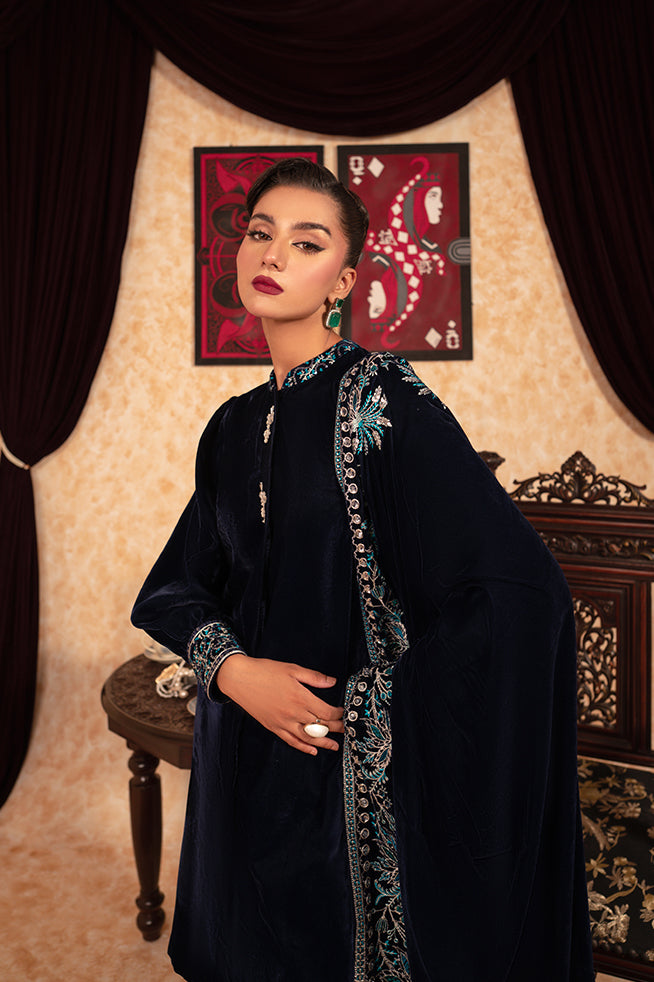 Fozia Khalid | Velvet Deck | Spade by Fozia Khalid - Designer Dress - Type: Formal - Available at Libayah - 100% Original