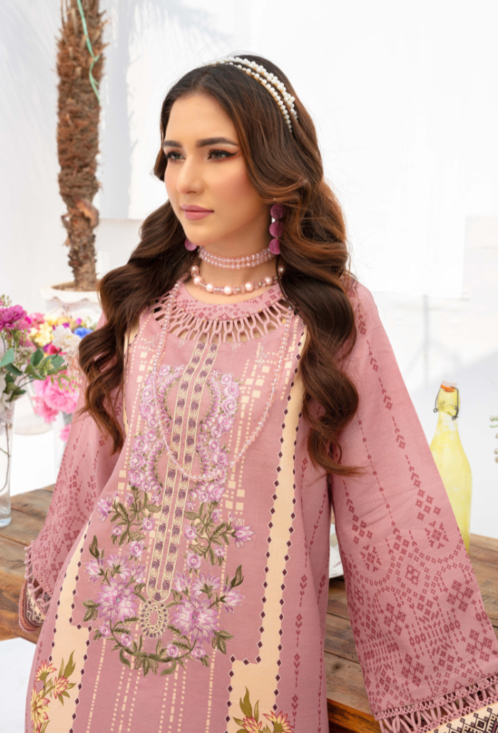 Humdum | Saira Bano Lawn 24 | D01 by HumDum - Designer Dress - Type: Ladies Clothes - Available at Libayah - 100% Original