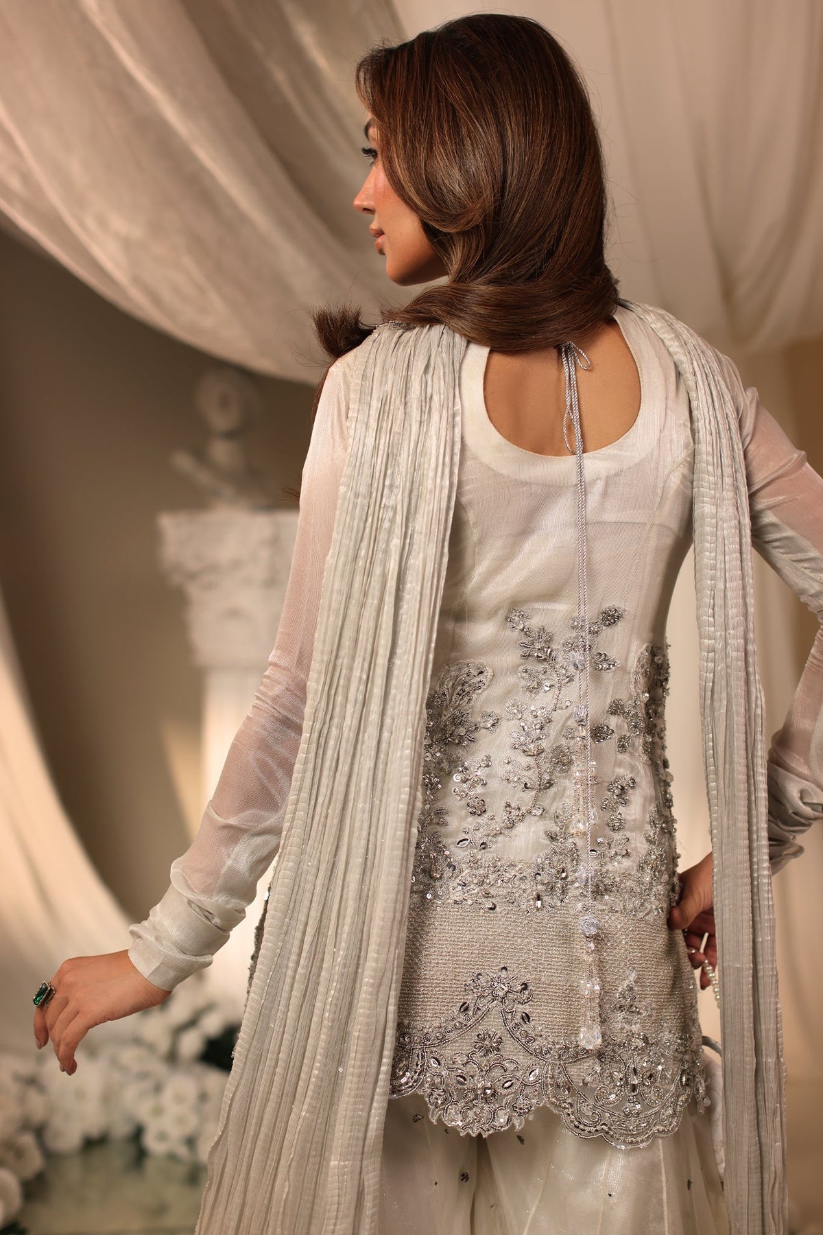Musferah Saad | Casa Blance | Ivory Serenade by Musferah Saad - Designer Dress  - Type : Ladies Clothes - Available at Libayah - 100% Original 