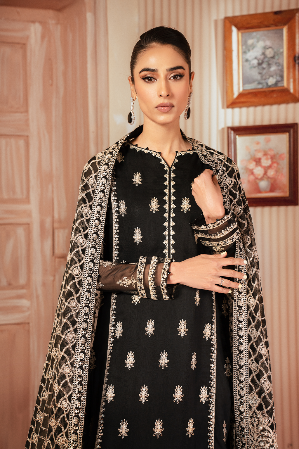 Iznik | Chiffonkari Formals | ICK-03 Embroidered Chiffon by Iznik - Designer Dress - Type: Formal - Available at Libayah - 100% Original