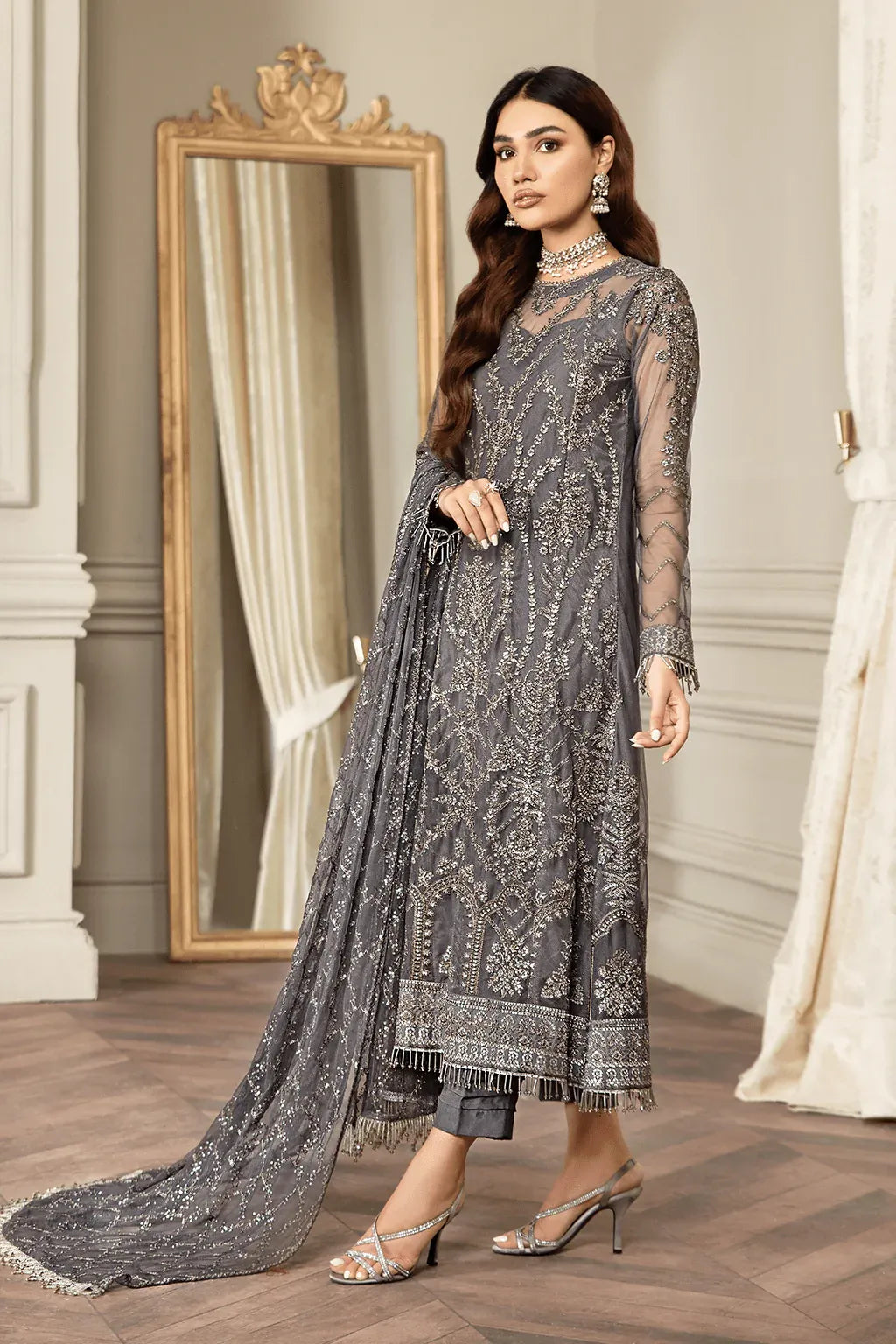 Zarif | Mehroz Formals | Storm Grey by Zarif - Designer Dress - Type: Ladies Clothes - Available at Libayah - 100% Original