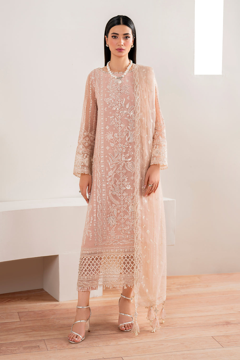 Baroque | Formals Collection | EMBROIDERED CHIFFON UF-681 by Baroque - Designer Dress  - Type : Ladies Clothes - Available at Libayah - 100% Original 