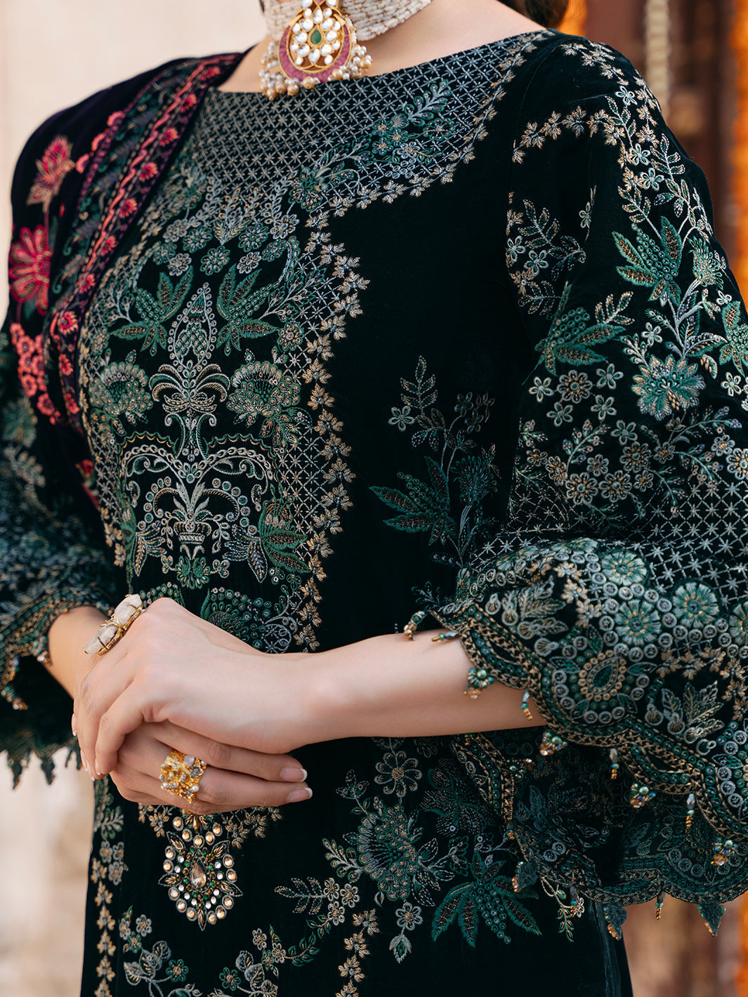 Flossie | Siara Velvet Formals | V-102 - B by Flossie - Designer Dress - Type: Ladies Clothes - Available at Libayah - 100% Original