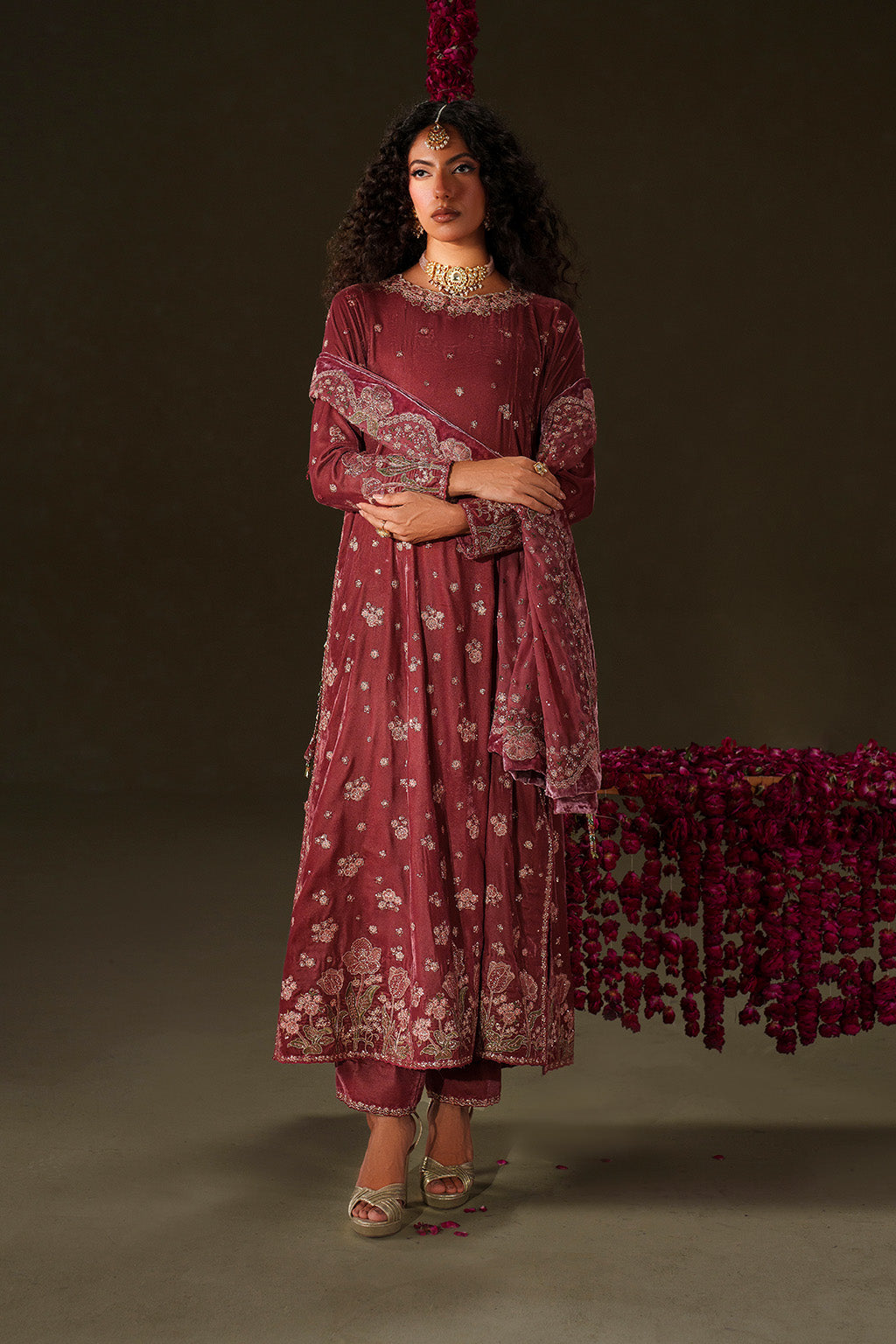 Iznik | Velvet 25 | IV-75 Embroidered Velvet by Iznik - Designer Dress - Type : Ladies Clothes - Available at Libayah - 100% Original 