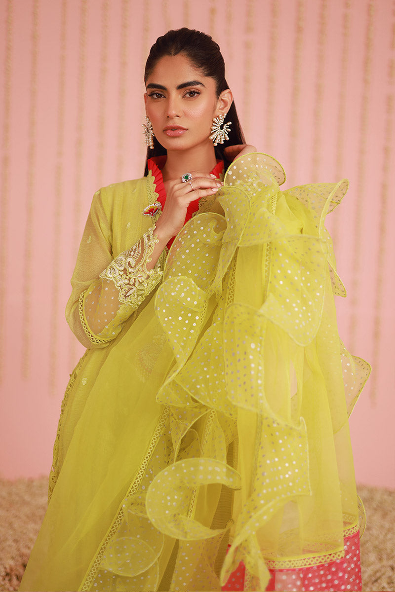 Chic Ophicial | Ruffles Collection | Pear Green Kalidar by Chic Ophicial - Designer Dress - Type: Ladies Clothes - Available at Libayah - 100% Original