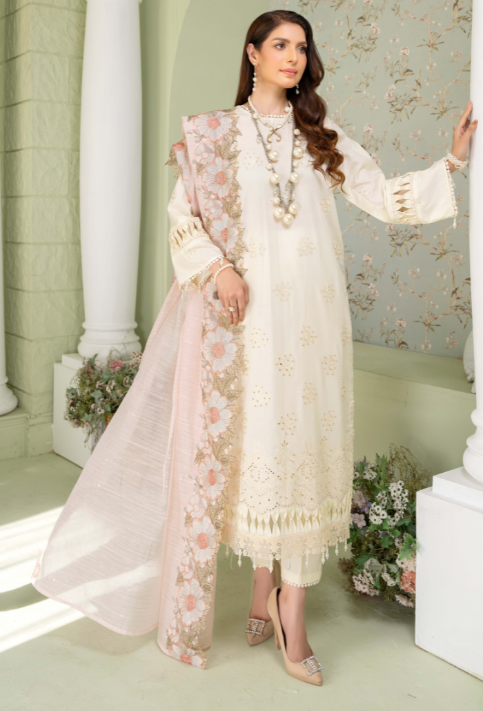 Humdum | Baad e Baharan Lawn | Baad e Baharan - D01 by HumDum - Designer Dress - Type: Ladies Clothes - Available at Libayah - 100% Original