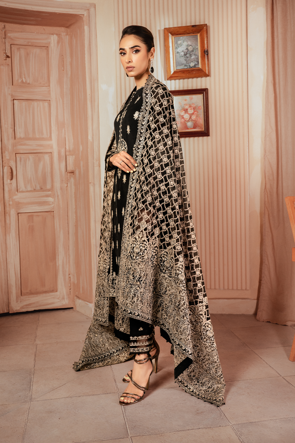 Iznik | Chiffonkari Formals | ICK-03 Embroidered Chiffon by Iznik - Designer Dress - Type: Formal - Available at Libayah - 100% Original