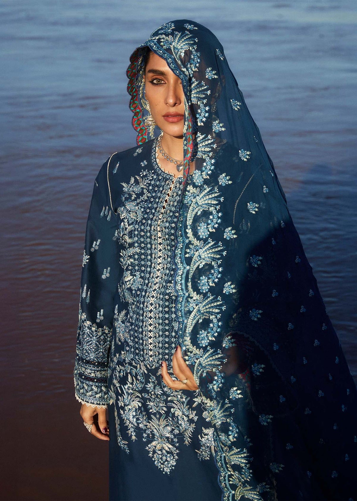 Hussain Rehar | Surkh Eid Pret'25 | Meherbano by Hussain Rehar - Designer Dress  - Type : Ladies Clothes - Available at Libayah - 100% Original 