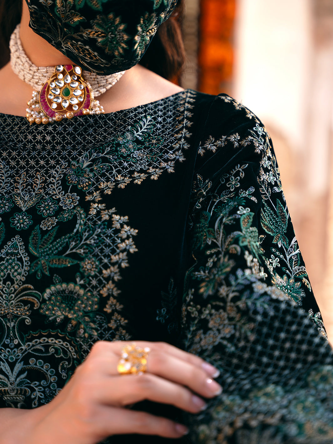 Flossie | Siara Velvet Formals | V-102 - B by Flossie - Designer Dress - Type: Ladies Clothes - Available at Libayah - 100% Original