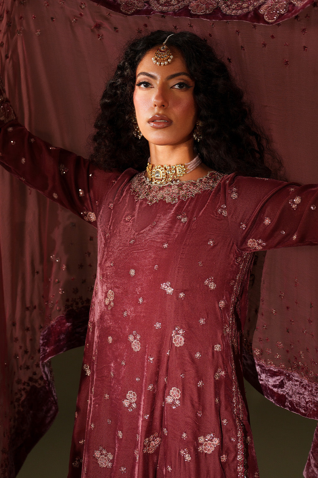 Iznik | Velvet 25 | IV-75 Embroidered Velvet by Iznik - Designer Dress - Type : Ladies Clothes - Available at Libayah - 100% Original 