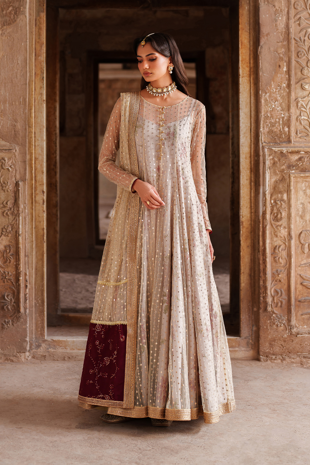 Iznik | Festive Formal | UE-548 Embroidered Net by Iznik - Designer Dress  - Type : Ladies Clothes - Available at Libayah - 100% Original 