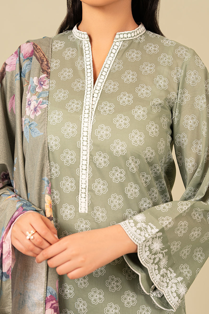 Cross Stitch | Daily Wear | BLOOMING SAGE by Cross Stitch - Designer Dress - Type: Casuals - Available at Libayah - 100% Original
