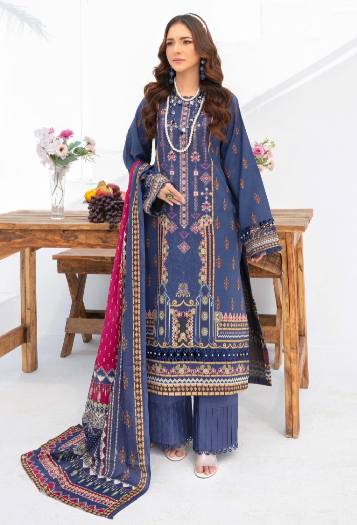 Humdum | Saira Bano Lawn 24 | D05 by HumDum - Designer Dress - Type: Ladies Clothes - Available at Libayah - 100% Original