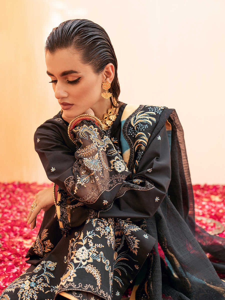 Fozia Khalid | Eid Edit 24 | Jade Black by Fozia Khalid - Designer Dress - Type: Ladies Clothes - Available at Libayah - 100% Original