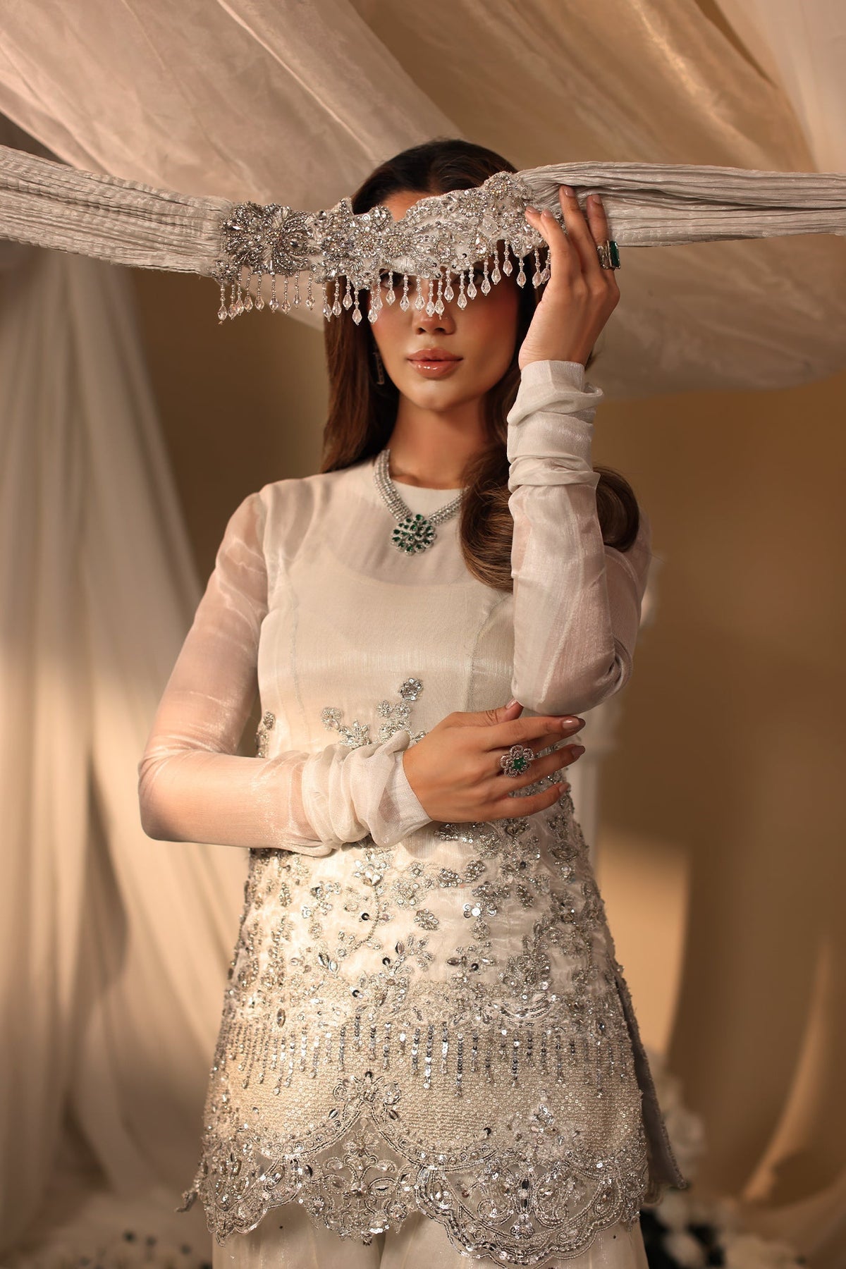 Musferah Saad | Casa Blance | Ivory Serenade by Musferah Saad - Designer Dress  - Type : Ladies Clothes - Available at Libayah - 100% Original 