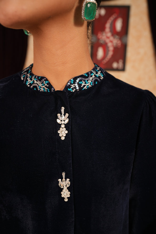 Fozia Khalid | Velvet Deck | Spade by Fozia Khalid - Designer Dress - Type: Formal - Available at Libayah - 100% Original