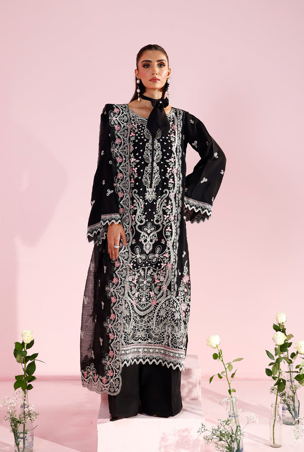 Saad Shaikh | Eid Edit Tropical Silk 26 | MARGARET by Saad Shaikh - Designer Dress  - Type : Ladies Clothes - Available at Libayah - 100% Original 