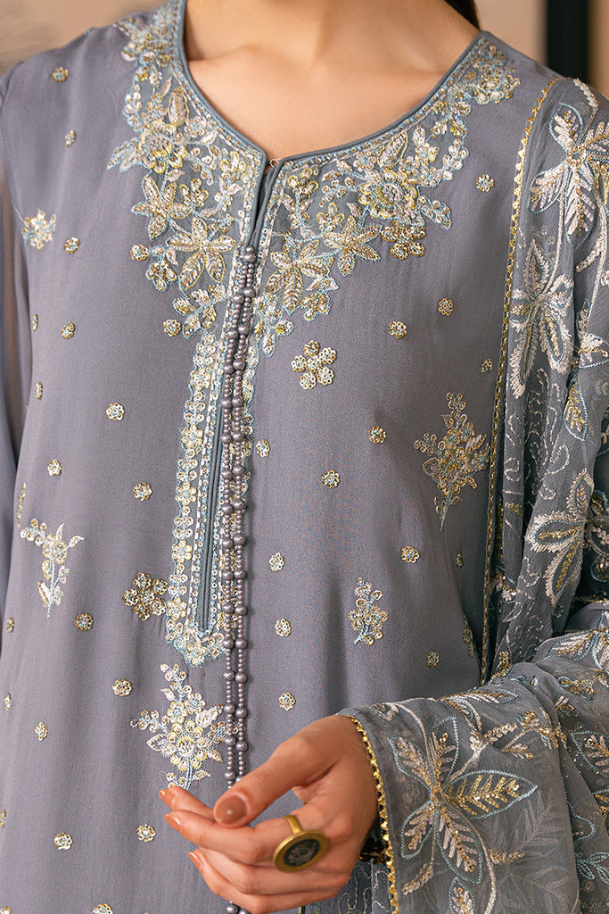 Cross Stitch | Luxe Atelier 24 | SMOKE BLUE by Cross Stitch - Designer Dress - Type: Ladies Clothes - Available at Libayah - 100% Original