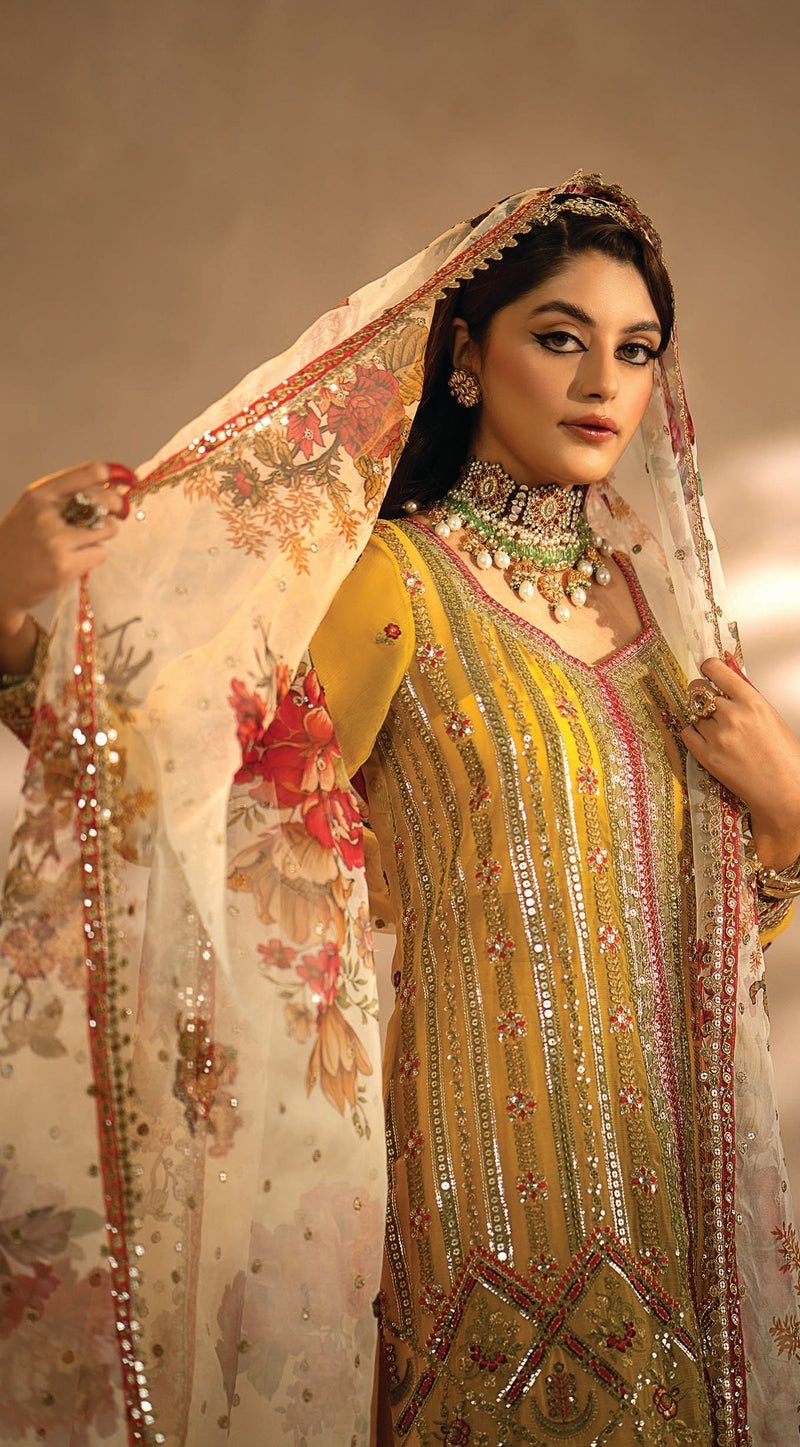 Myeesha | Nayab Formals | Pukhraj by Myeesha - Designer Dress - Type: Ladies Clothes - Available at Libayah - 100% Original
