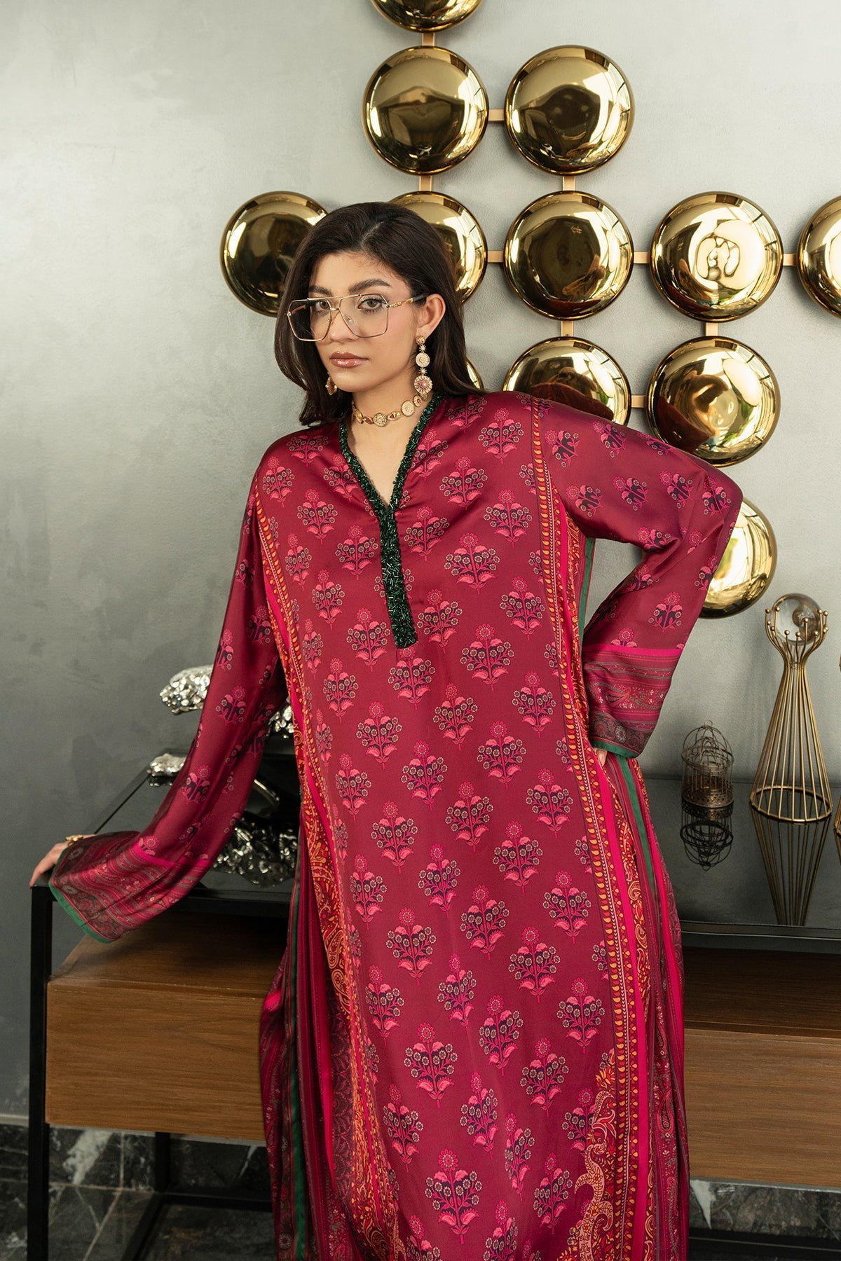 Erum Khan | Eid Edit 25 | Berry Babe by Erum Khan - Designer Dress - Type: Ladies Clothes - Available at Libayah - 100% Original