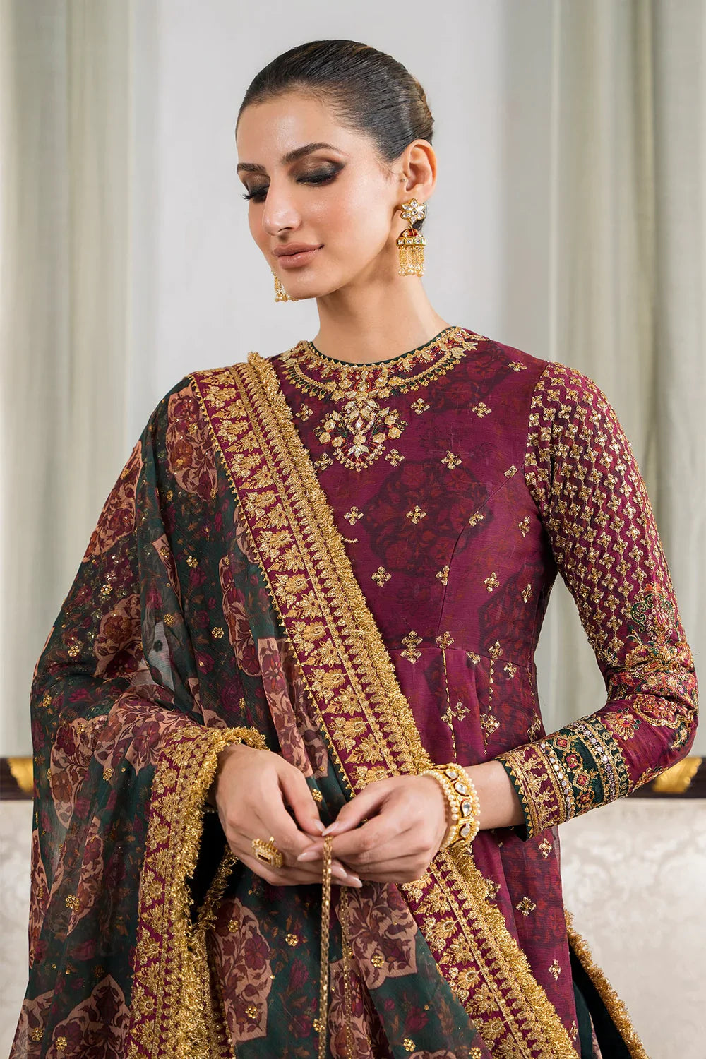 Baroque | Chantelle Embroidered Collection | CH12-03 by Baroque - Designer Dress - Type: Ladies Clothes - Available at Libayah - 100% Original