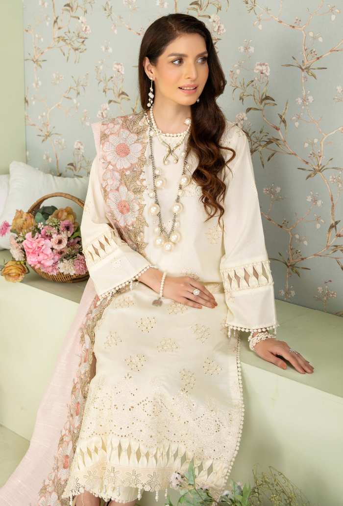 Humdum | Baad e Baharan Lawn | Baad e Baharan - D01 by HumDum - Designer Dress - Type: Ladies Clothes - Available at Libayah - 100% Original