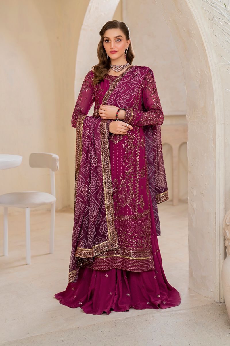 Iznik | Chinnon Chiffon | CC-45 Embroidered Chiffon by Iznik - Designer Dress - Type: Formal - Available at Libayah - 100% Original