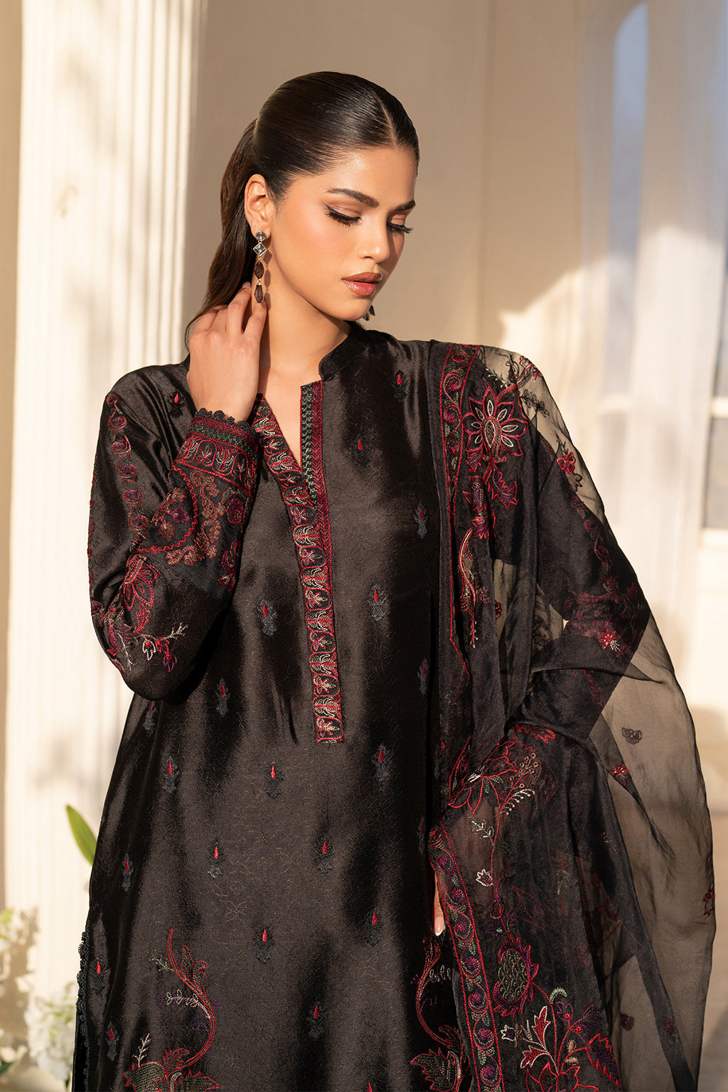 Iznik | Festive Formal | UE-434 Embroidered Pure silk by Iznik - Designer Dress  - Type : Ladies Clothes - Available at Libayah - 100% Original 