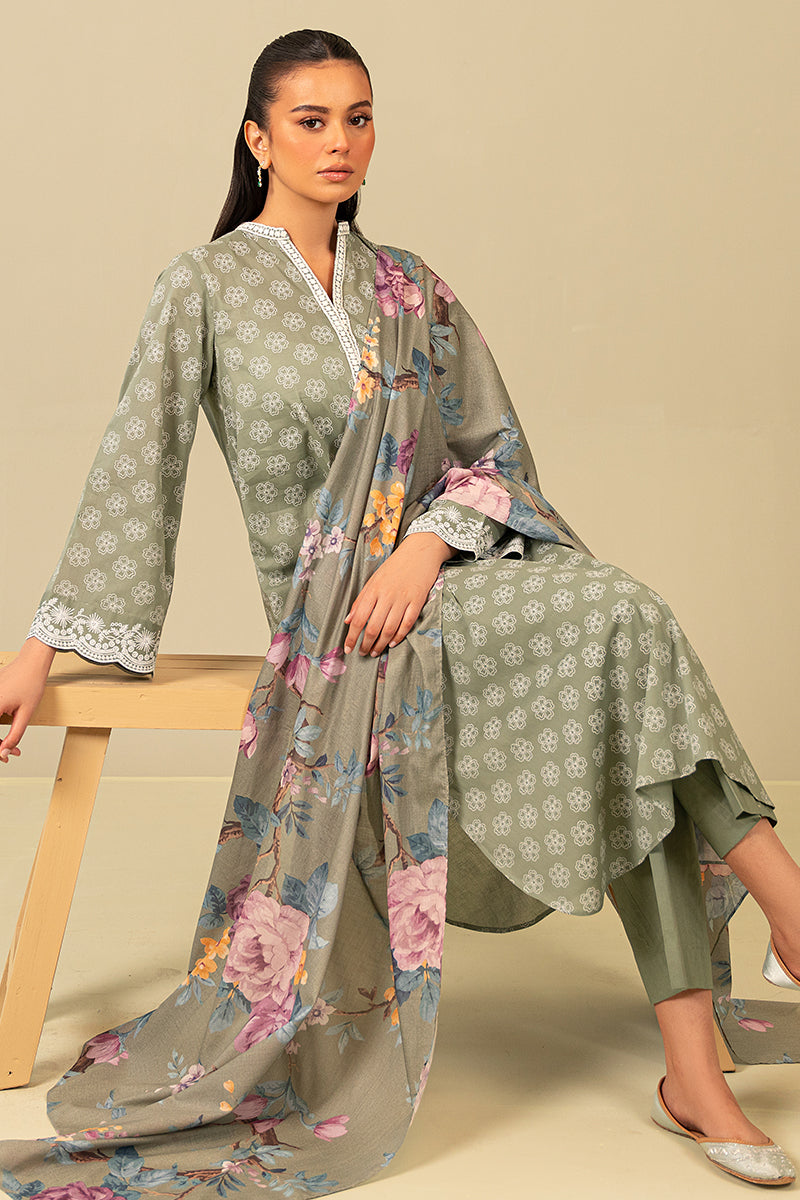 Cross Stitch | Daily Wear | BLOOMING SAGE by Cross Stitch - Designer Dress - Type: Casuals - Available at Libayah - 100% Original