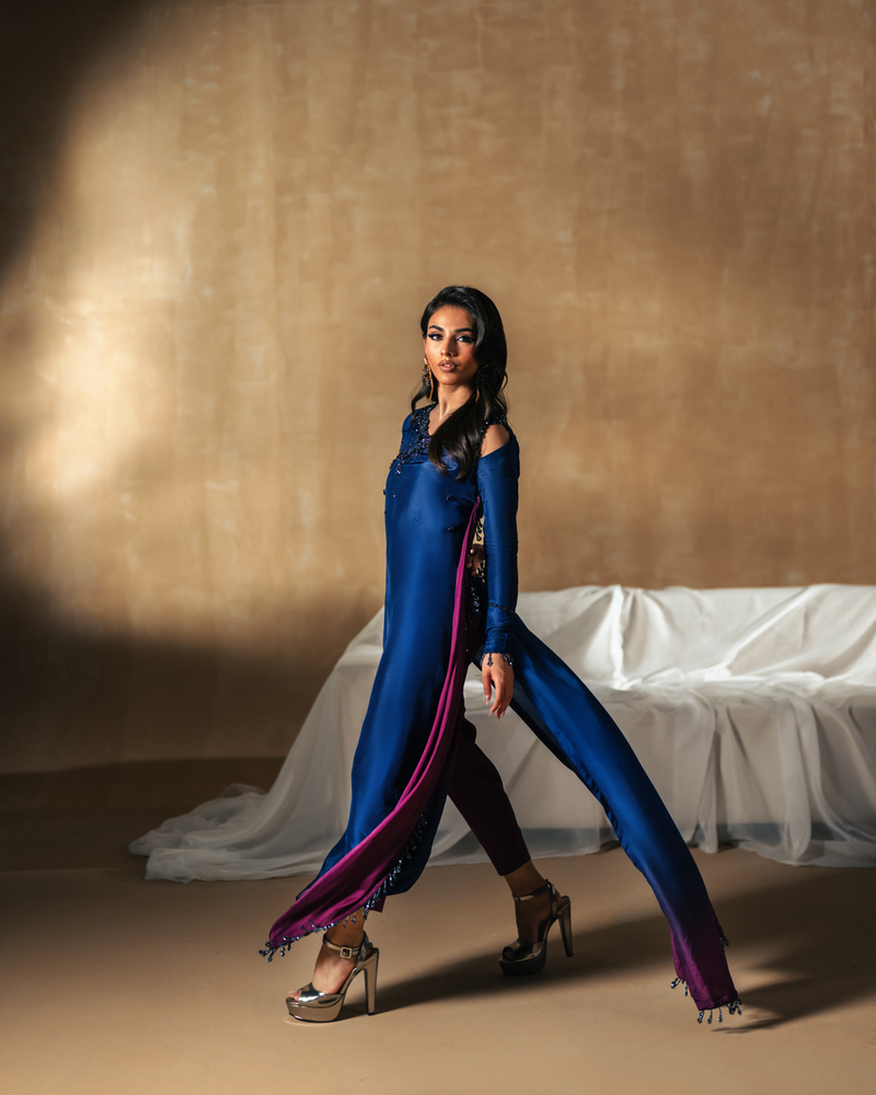 Vasal | Zyra Luxe Pret 26 | Sapphire drift by Vasal - Designer Dress  - Type : Ladies Clothes - Available at Libayah - 100% Original 