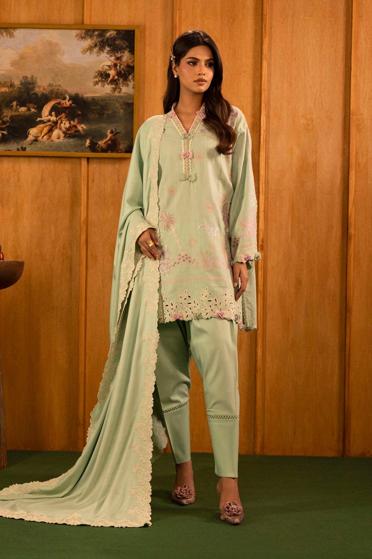 Sana Safinaz | Muzlin Winter 25 | M253-003A by Sana Safinaz - Designer Dress - Type : Ladies Clothes - Available at Libayah - 100% Original 