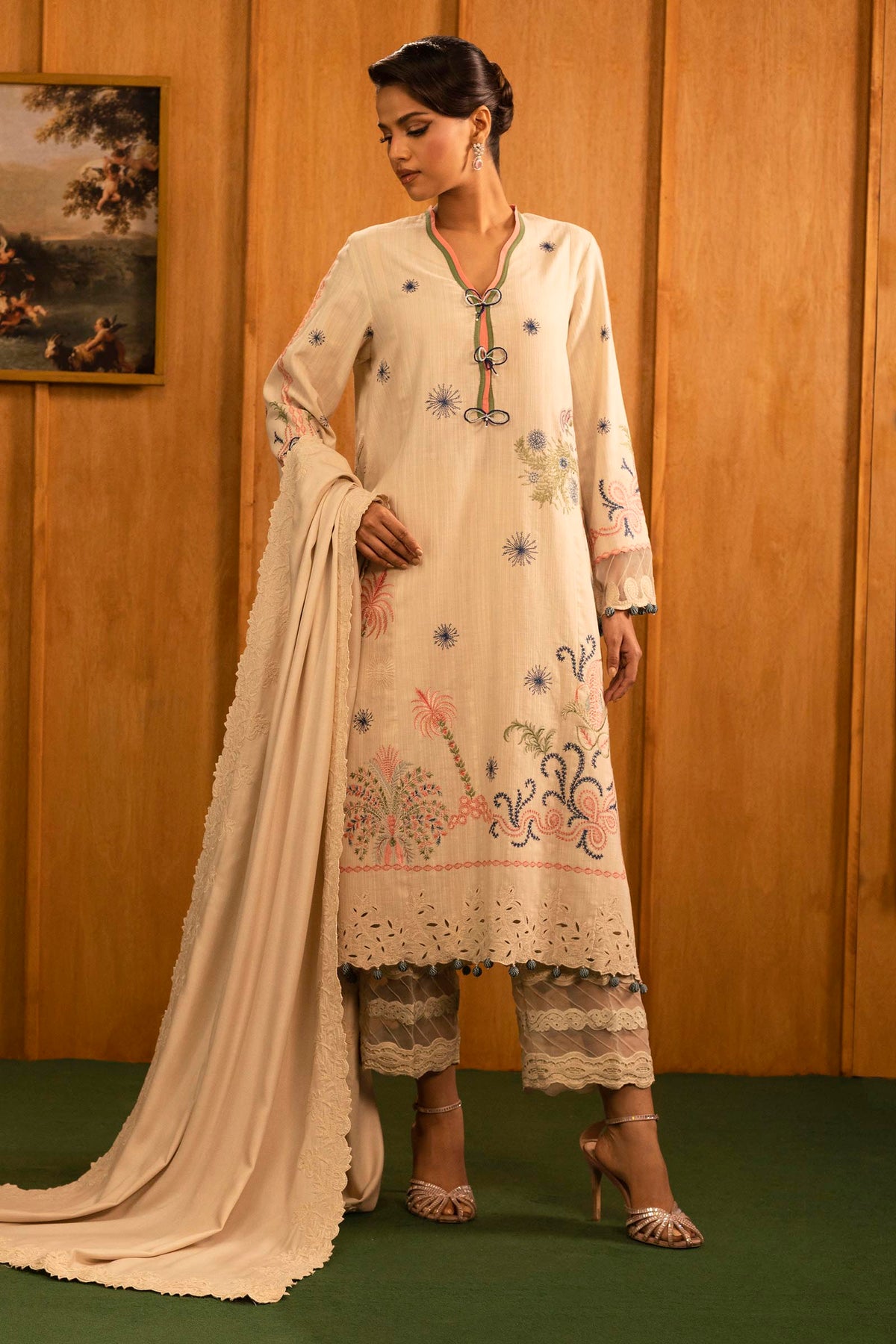 Sana Safinaz | Muzlin Winter 25 | M253-003B by Sana Safinaz - Designer Dress - Type : Ladies Clothes - Available at Libayah - 100% Original 