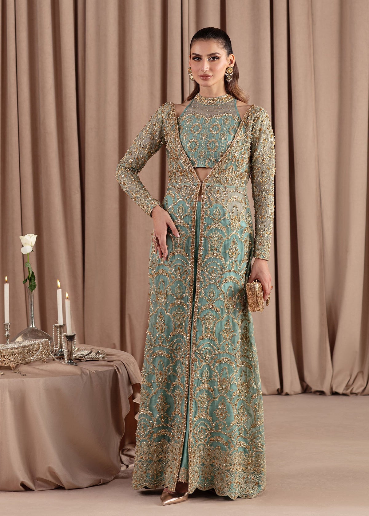 Kanwal Malik | Wedding Formals and Bridals | Aquamarine by Kanwal Malik - Designer Dress - Type: Ladies Clothes - Available at Libayah - 100% Original