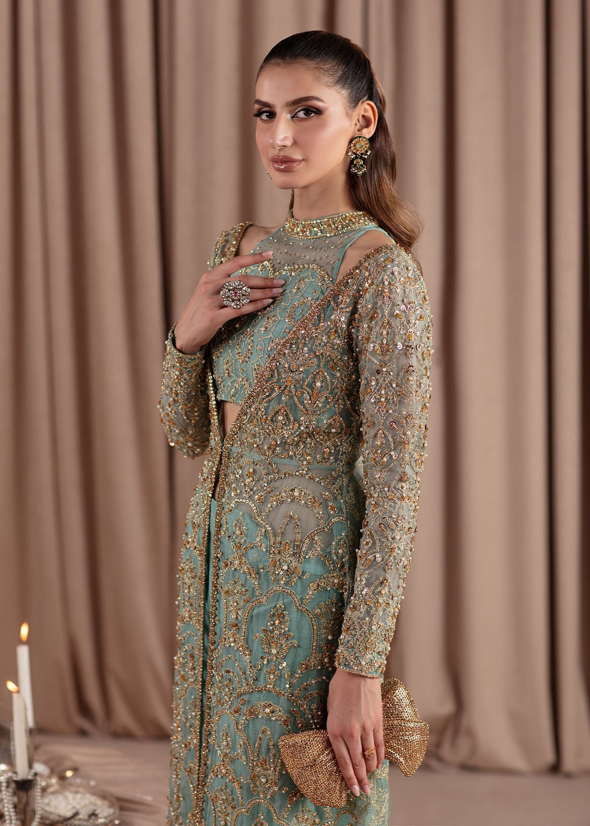 Kanwal Malik | Wedding Formals and Bridals | Aquamarine by Kanwal Malik - Designer Dress - Type: Ladies Clothes - Available at Libayah - 100% Original