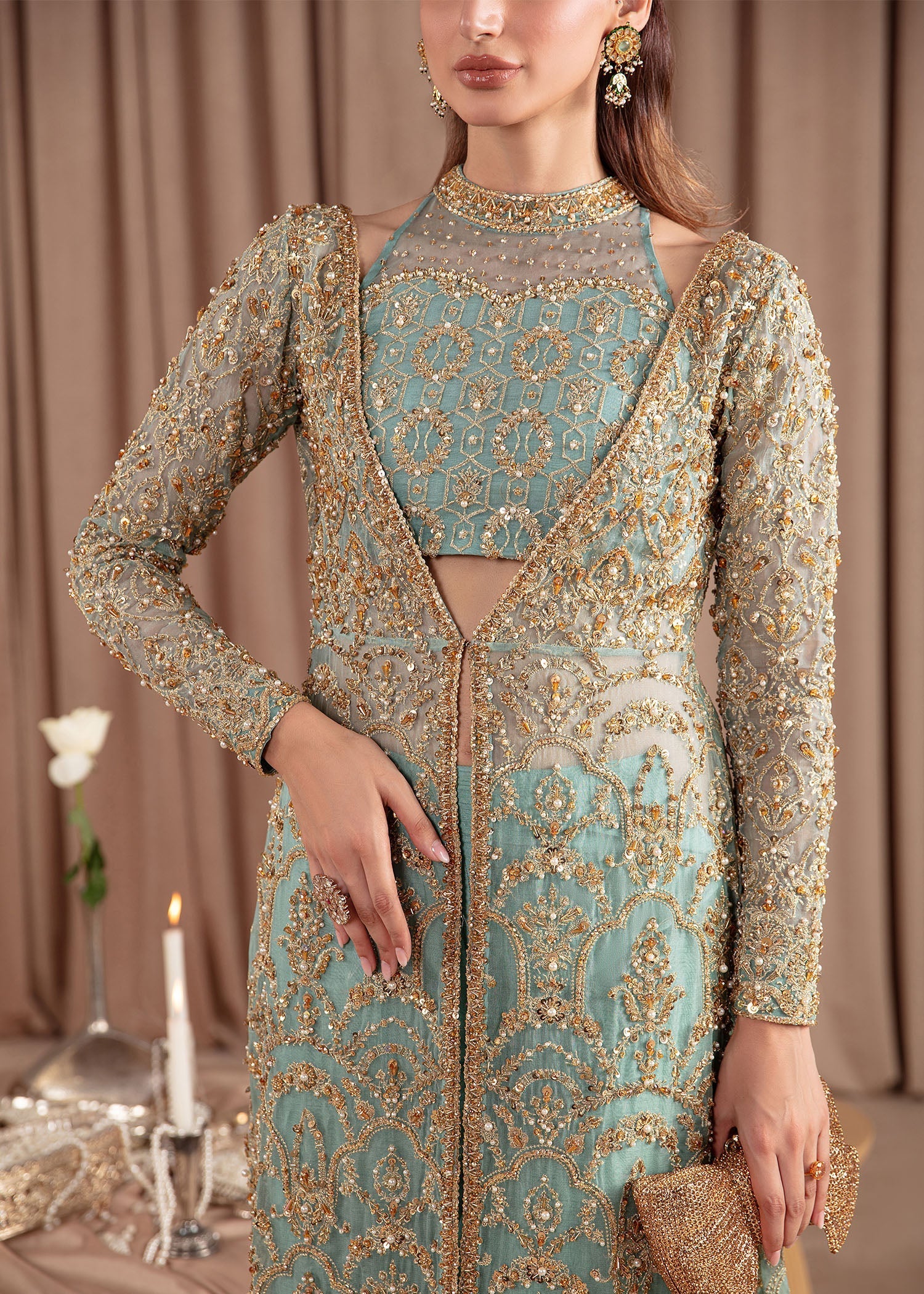 Kanwal Malik | Wedding Formals and Bridals | Aquamarine by Kanwal Malik - Designer Dress - Type: Ladies Clothes - Available at Libayah - 100% Original