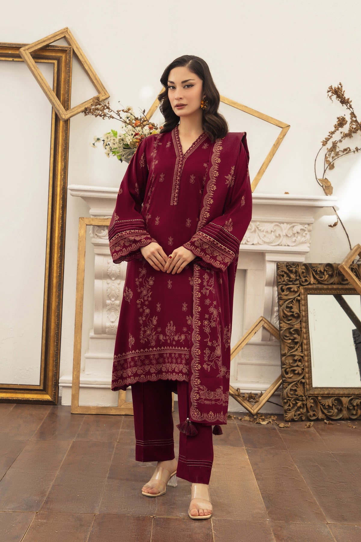 0259-B – authentic Pakistani dress from the LSM Winter Marina 25 collection for women in the UK
