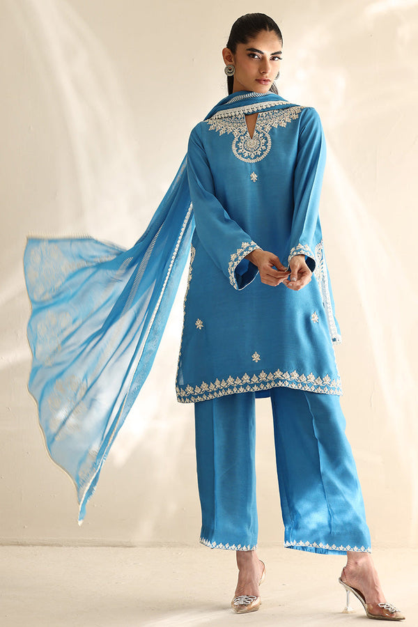 Sana Abbas | Mor Luxe | SKYLINE by Sana Abbas - Designer Dress  - Type : Ladies Clothes - Available at Libayah - 100% Original 
