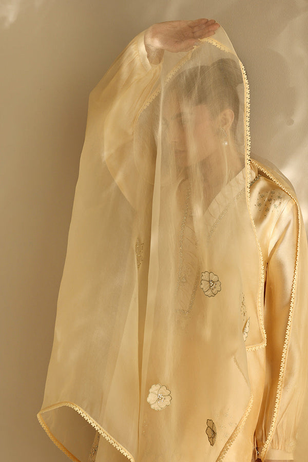 Sana Abbas | Mor Luxe | BUTTER CUP by Sana Abbas - Designer Dress  - Type : Ladies Clothes - Available at Libayah - 100% Original 