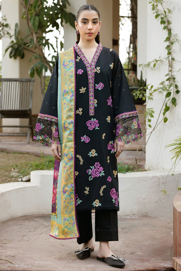 Farasha | Summer Weaves Embroidered Lawn | Raven Dusk by Farasha - Designer Dress - Type: Ladies Clothes - Available at Libayah - 100% Original