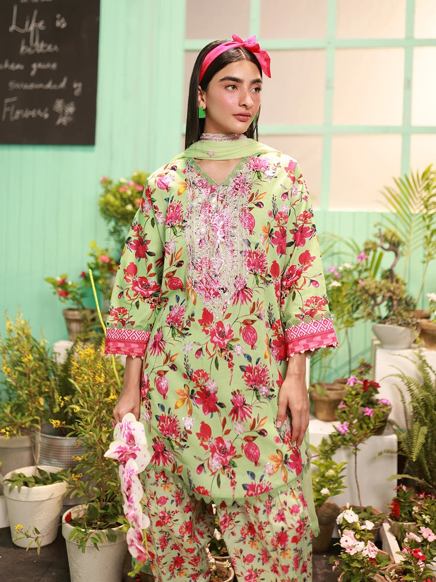 Salitex | Izel Lawn 24 | VIVAD - LUXURY LAWN EMBROIDERED SUIT by Salitex - Designer Dress - Type: Casuals - Available at Libayah - 100% Original