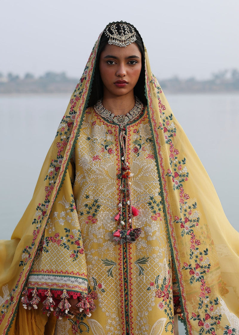 Hussain Rehar | Kalabagh Luxury Lawn 26 | Ochre by Hussain Rehar - Designer Dress  - Type : Ladies Clothes - Available at Libayah - 100% Original 