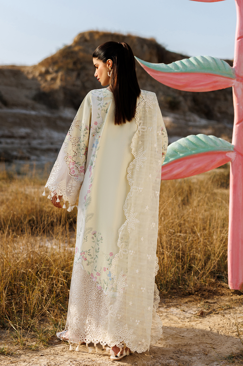 Emaan adeel | Sunlit Groove Luxury Lawn 26 | BLOSSOM BEAT by Emaan Adeel - Designer Dress  - Type : Ladies Clothes - Available at Libayah - 100% Original 
