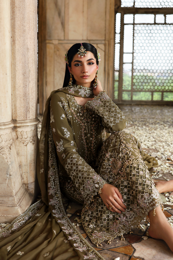 Emaan Adeel | Romansiyyah Luxury Formals | OLIVEA by Emaan Adeel - Designer Dress  - Type : Ladies Clothes - Available at Libayah - 100% Original 