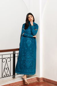 Emaan Adeel | Mirabelle Festive Luxury Lawn | FLORAISON by Emaan Adeel - Designer Dress  - Type : Ladies Clothes - Available at Libayah - 100% Original 