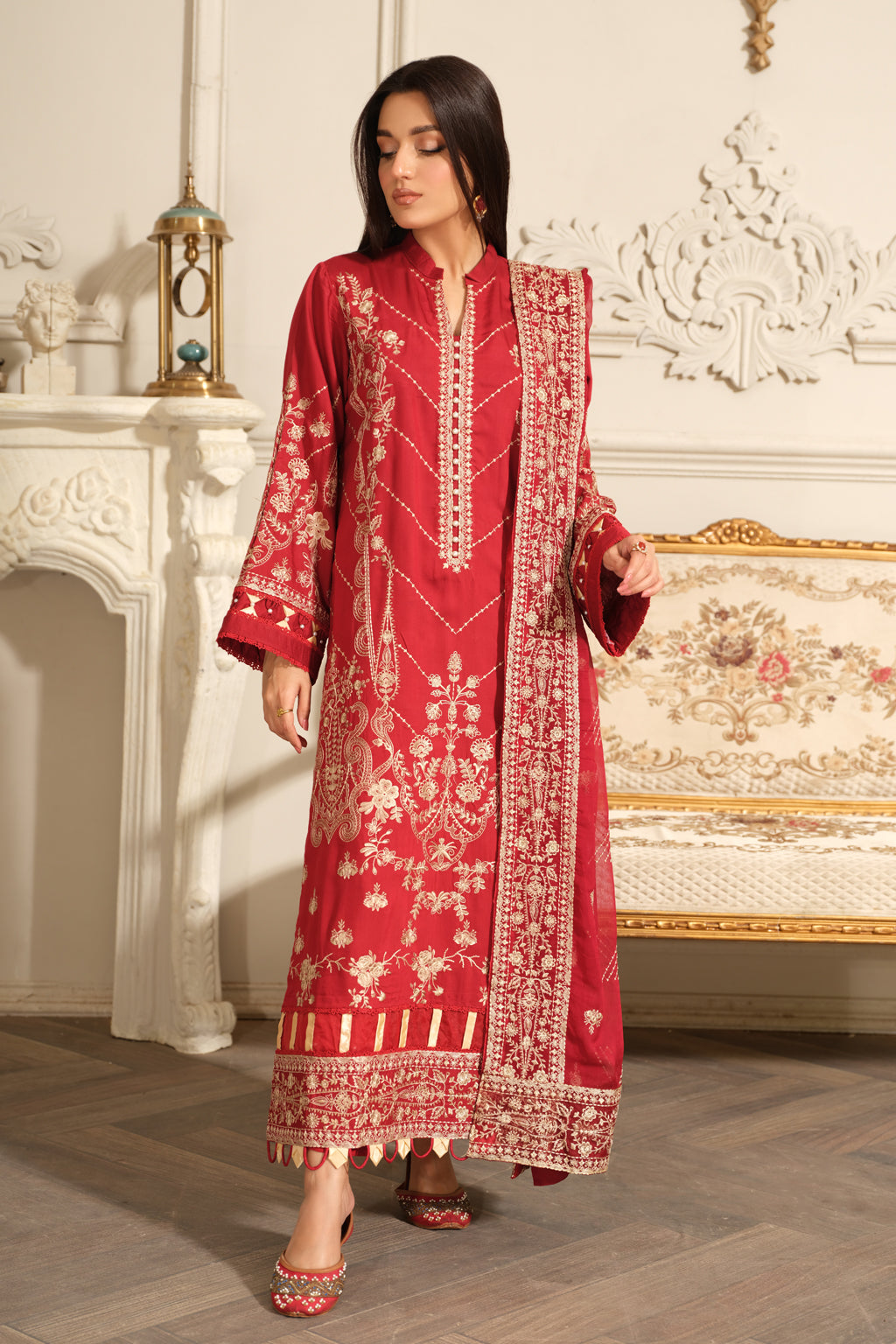 Johra | Silsila Embroidered Viscose | JH-253-SIL by Johra - Designer Dress - Type: Luxury - Available at Libayah - 100% Original