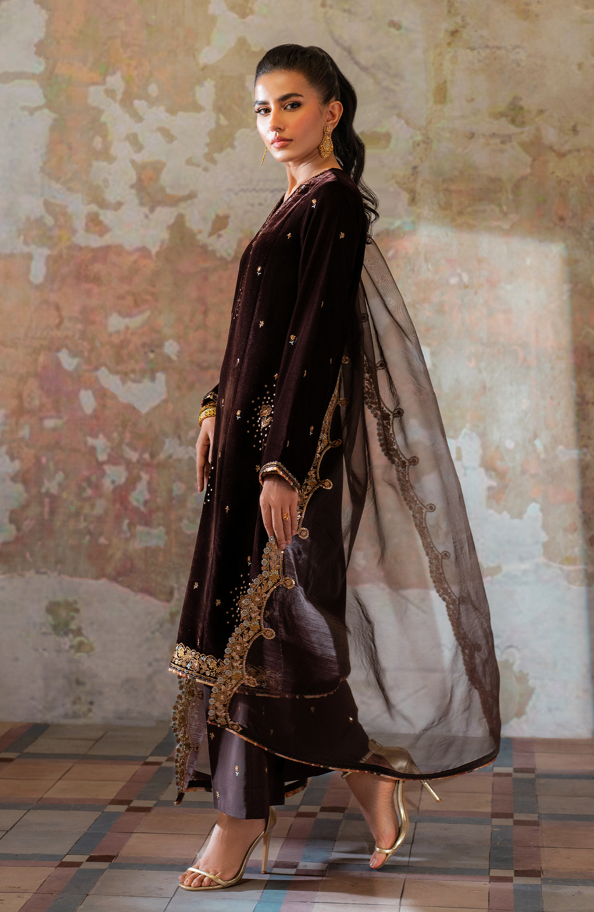 Seran | Velmor Velvet 24 | EMERA by Seran - Designer Dress - Type: Ladies Clothes - Available at Libayah - 100% Original