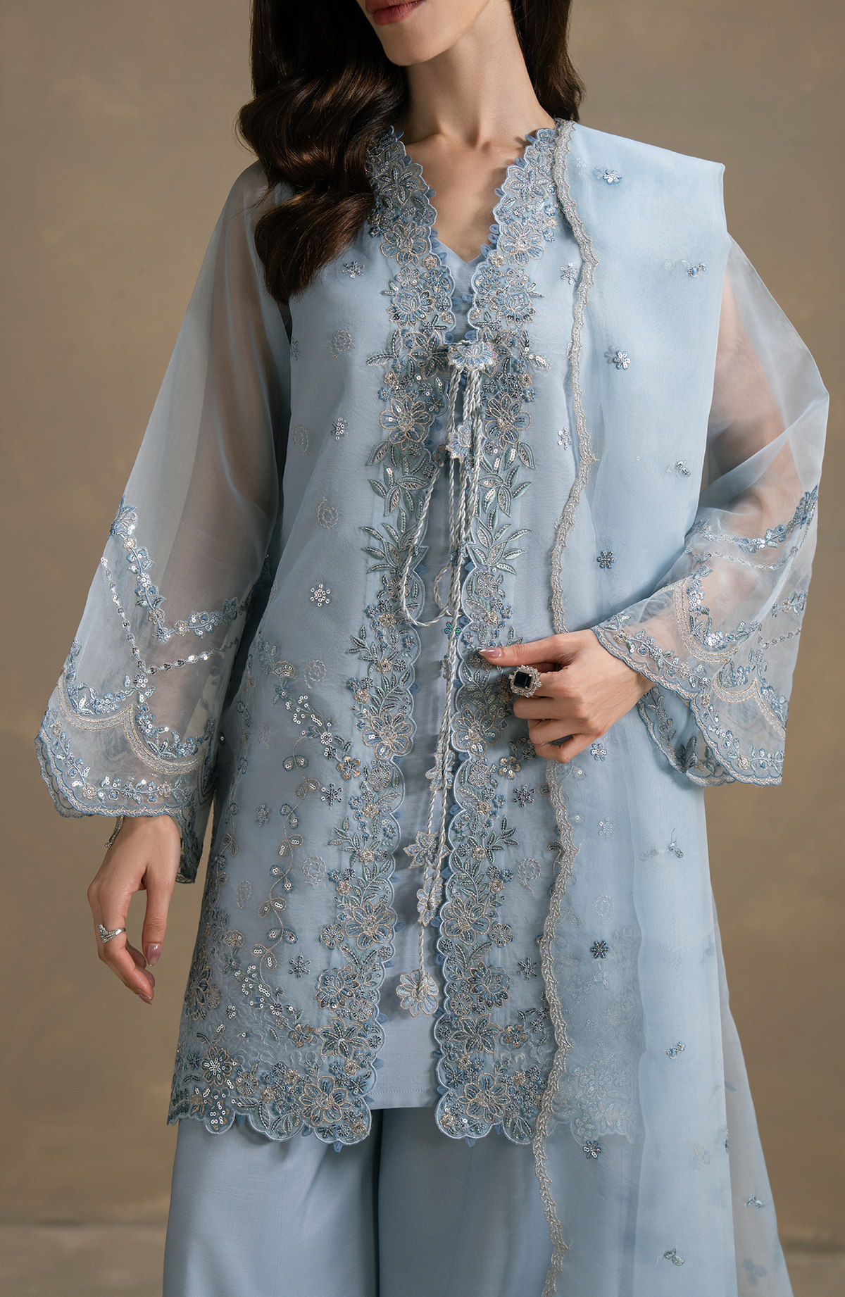 Seran | Lumiere RTW Eid 26 | Ciel by Seran - Designer Dress  - Type : Ladies Clothes - Available at Libayah - 100% Original 