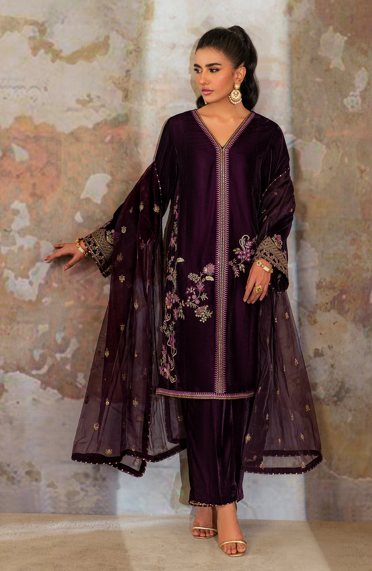 Seran | Velmor Velvet 24 | FLORID by Seran - Designer Dress - Type: Ladies Clothes - Available at Libayah - 100% Original