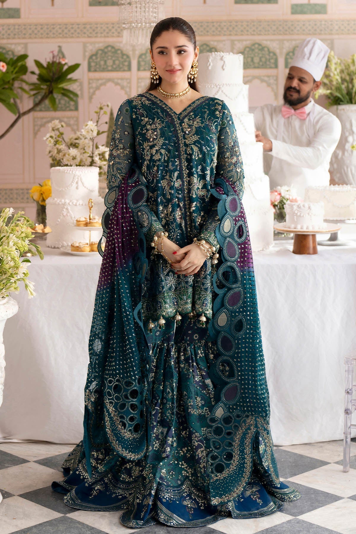 Nureh | Jhoomro Formals |NL-94 Amania by Nureh - Designer Dress  - Type : Ladies Clothes - Available at Libayah - 100% Original 